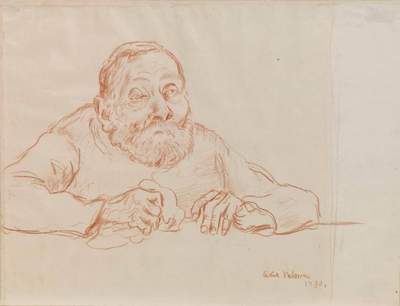 Porträtt av konstnärens svärfar 1930