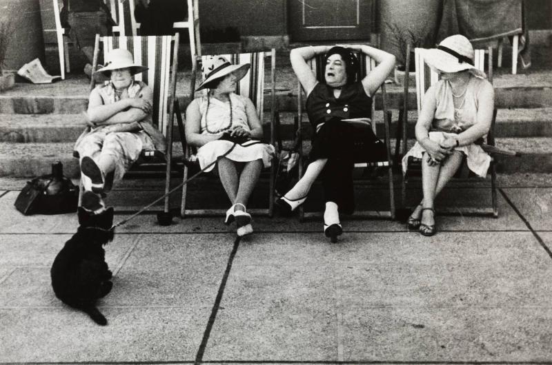 Four ladies and a dog on the French Riviera