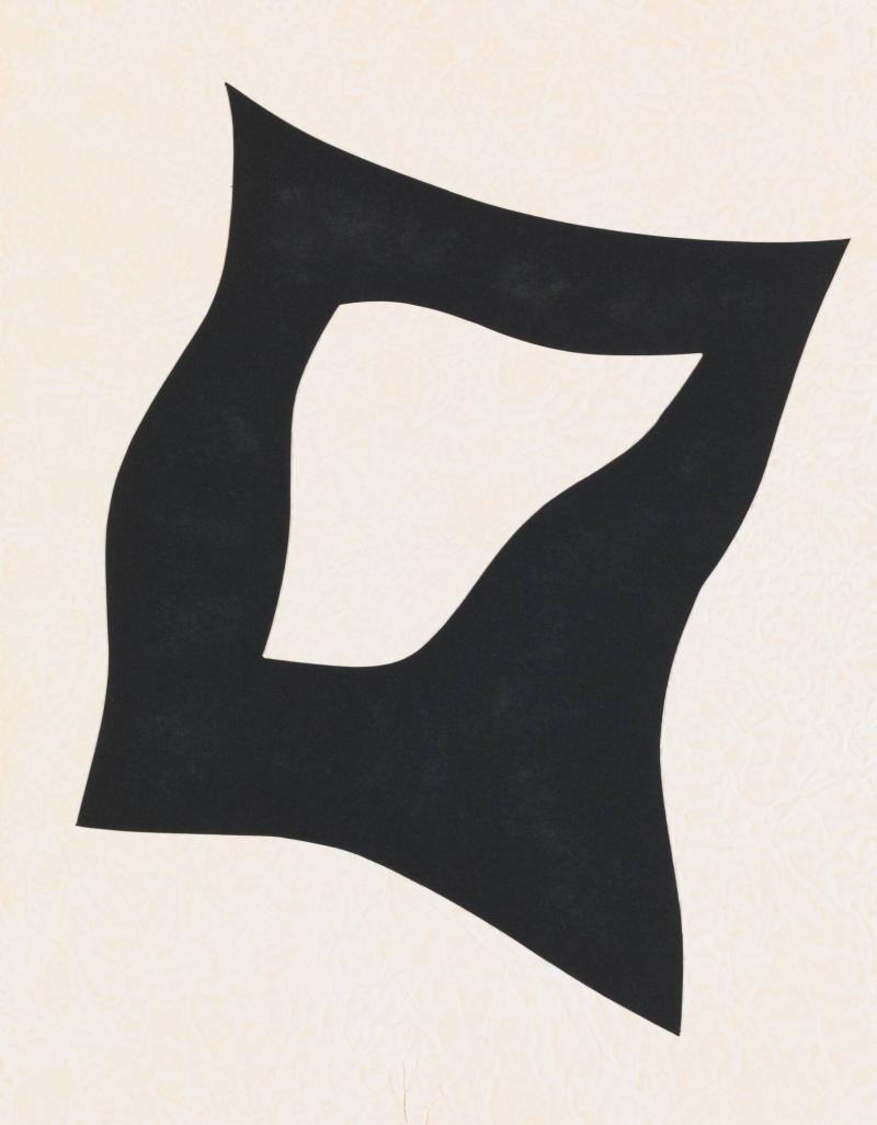 Dessin 'unesco' sur pappier froissé. 1959 ur portföljen Arp