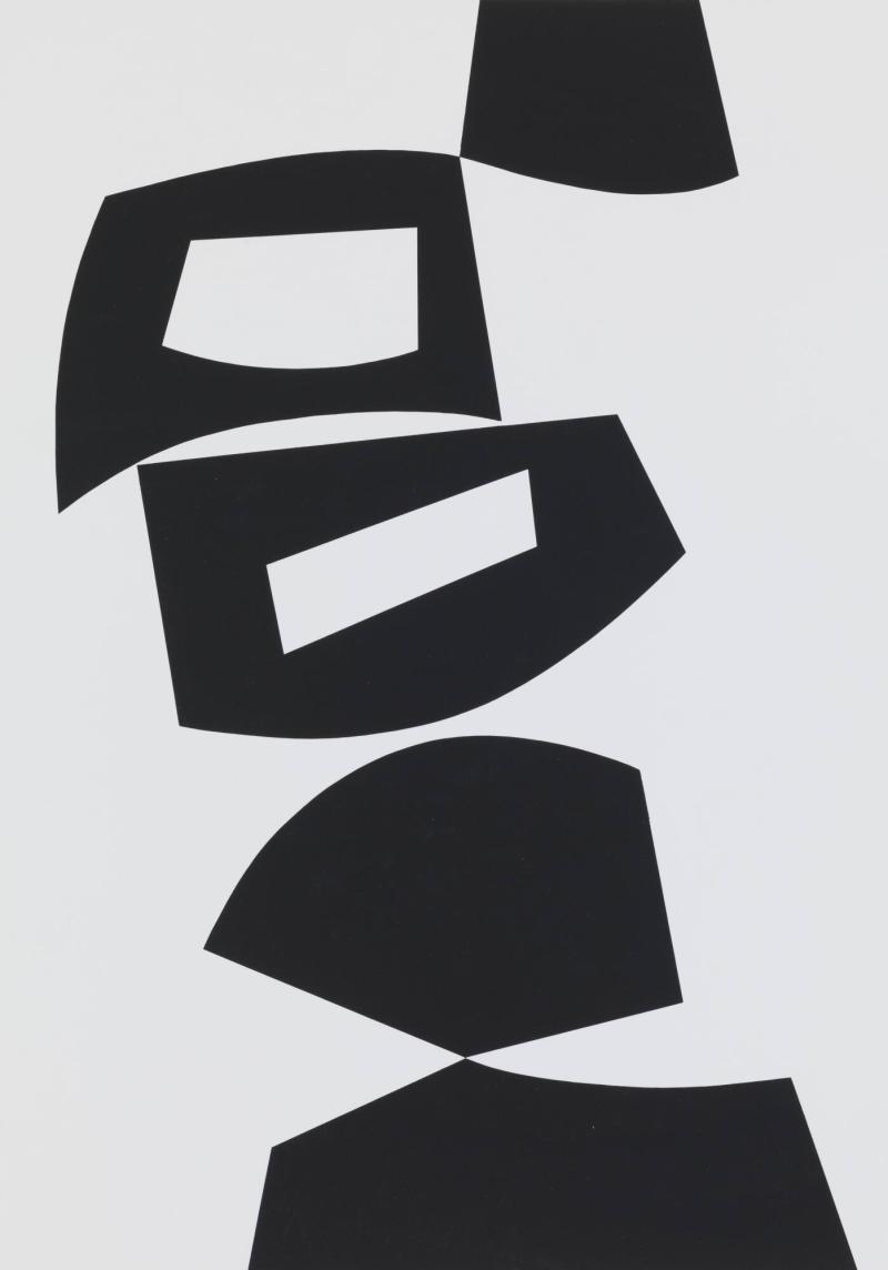 Echelonnement - gouache. 1959 ur portföljen Arp