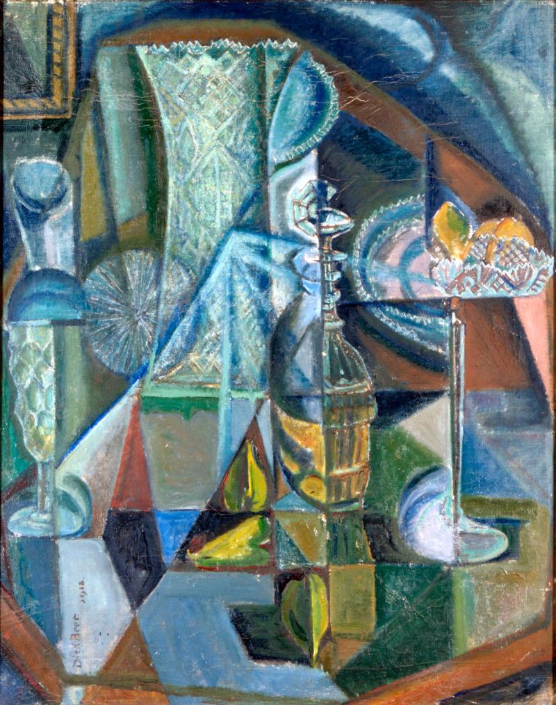 Nature morte med kristall