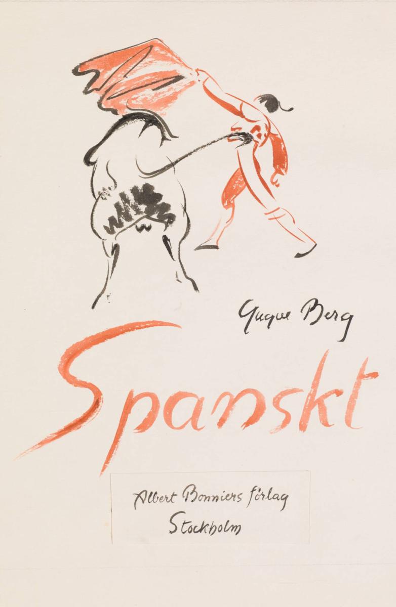 Titelbladet till "Spanskt" av Yngve Berg