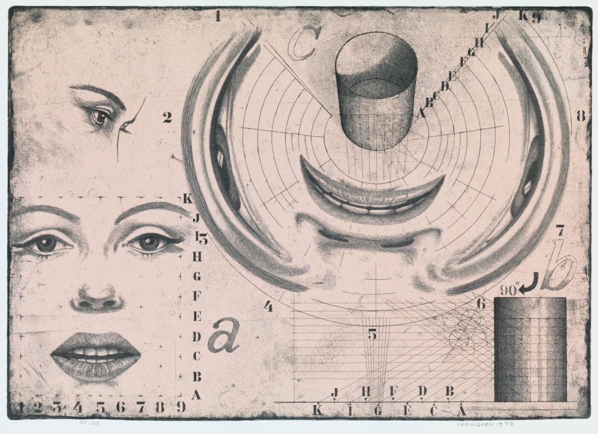 Norma Jean, anamorphosic construction - Ing. i Grafikportfölj