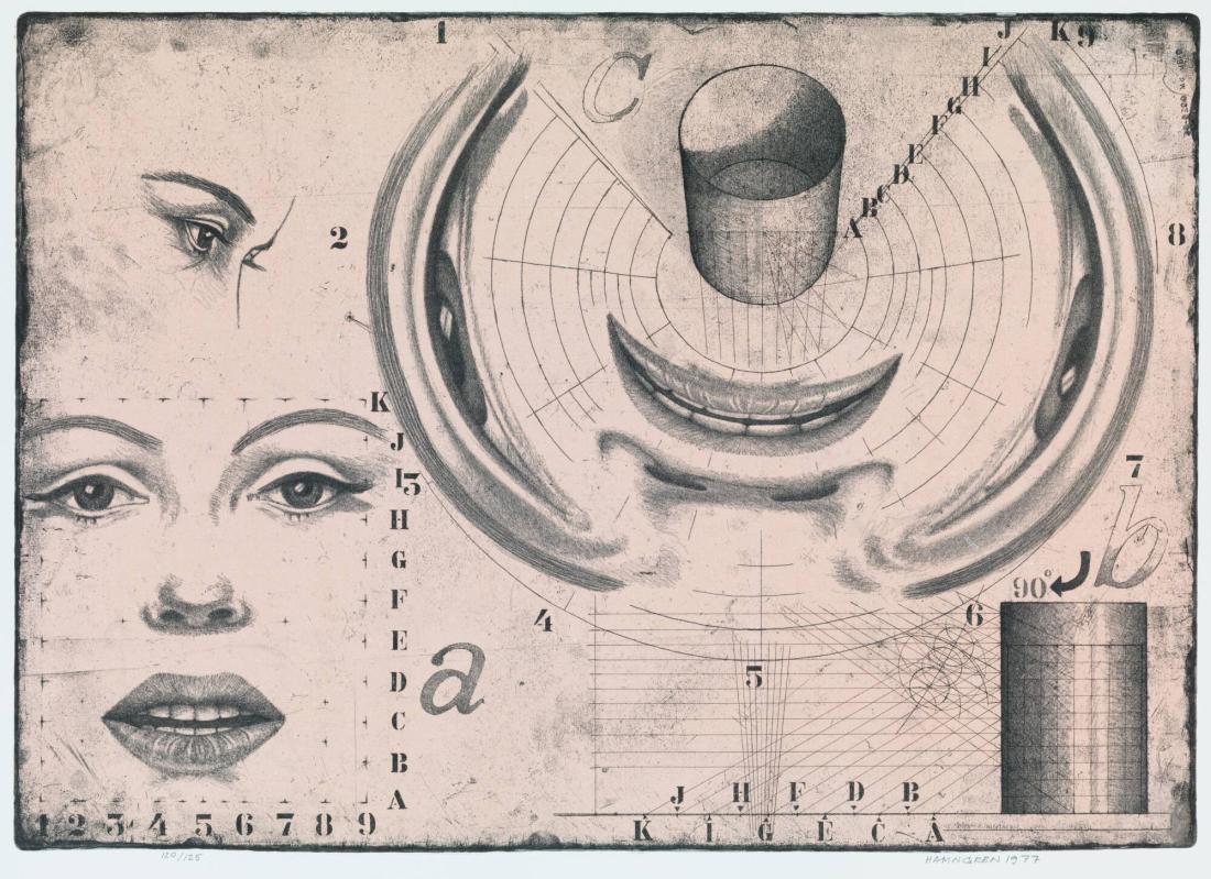 Norma Jean, anamorphosic construction - Ing. i Grafikportfölj