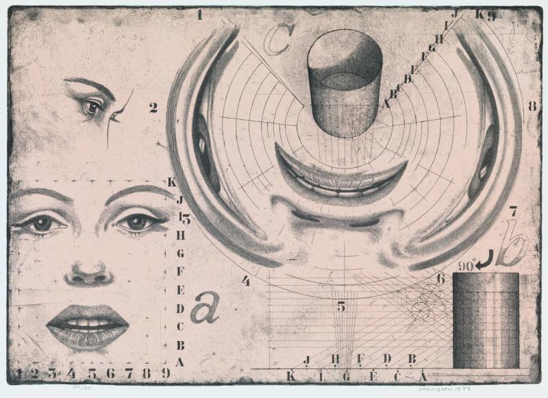 Norma Jean, anamorphosic construction - Ing. i Grafikportfölj