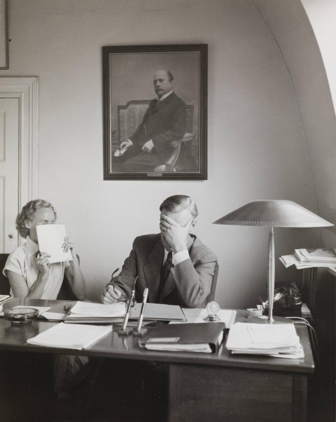Karl Sandels med sekreterare fru Siw Johanson