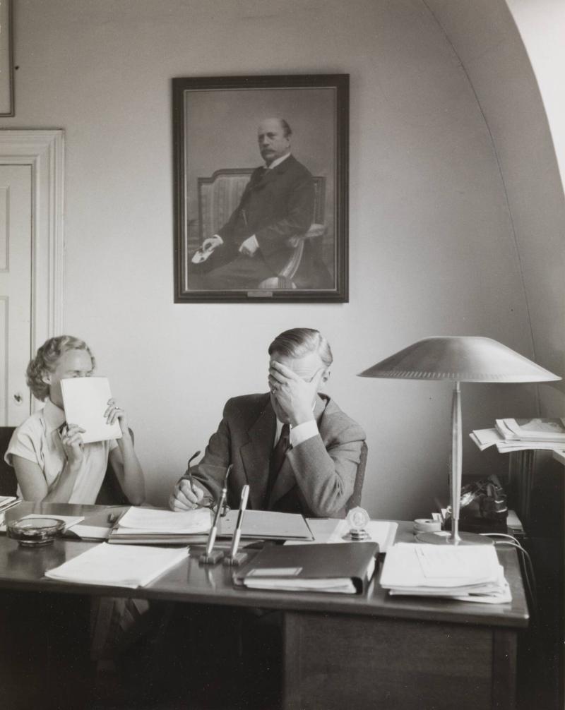 Karl Sandels med sekreterare fru Siw Johanson