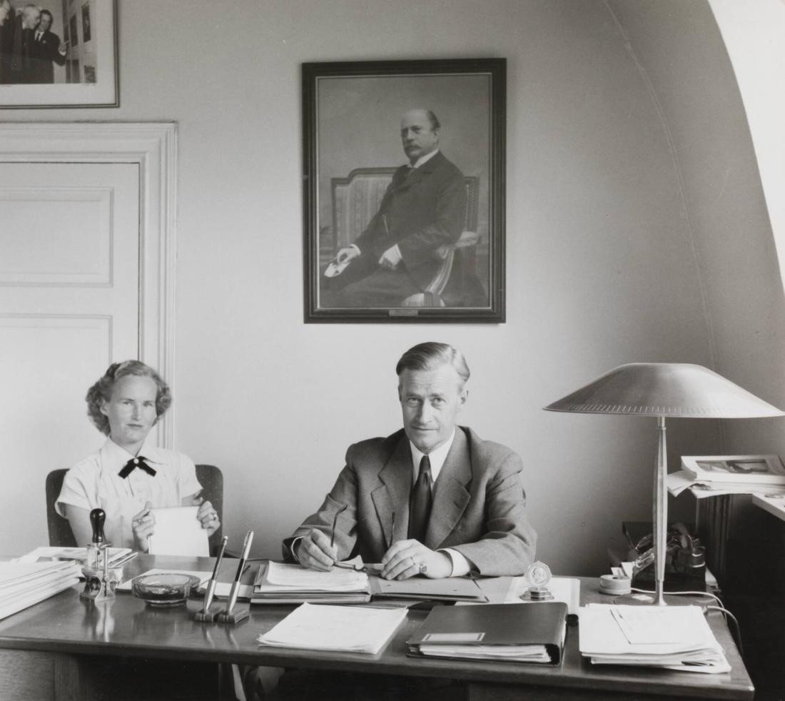 Karl Sandels med sekreterare fru Siw Johanson
