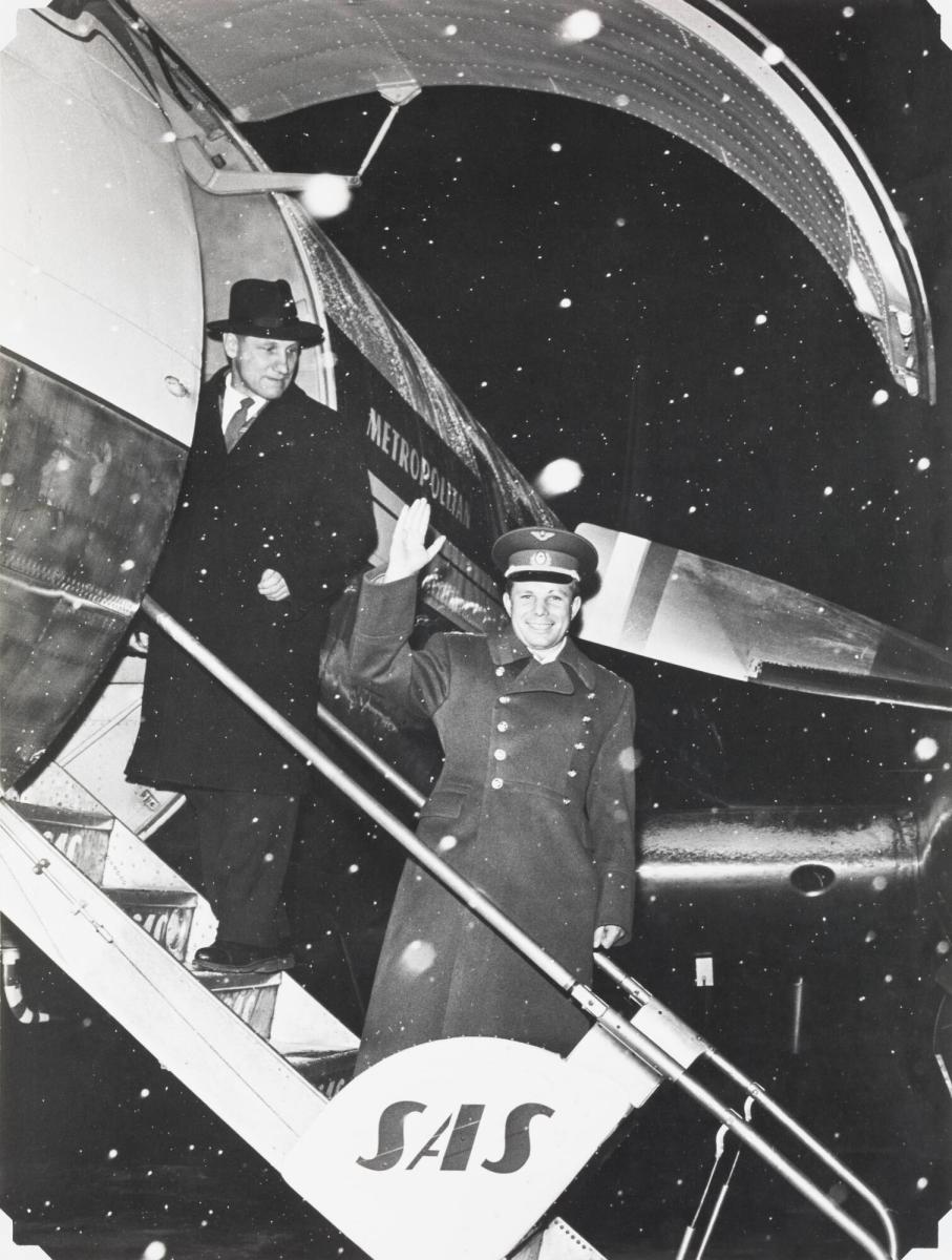 Kosmonauten Jurij Gagarin På Bromma flygplats