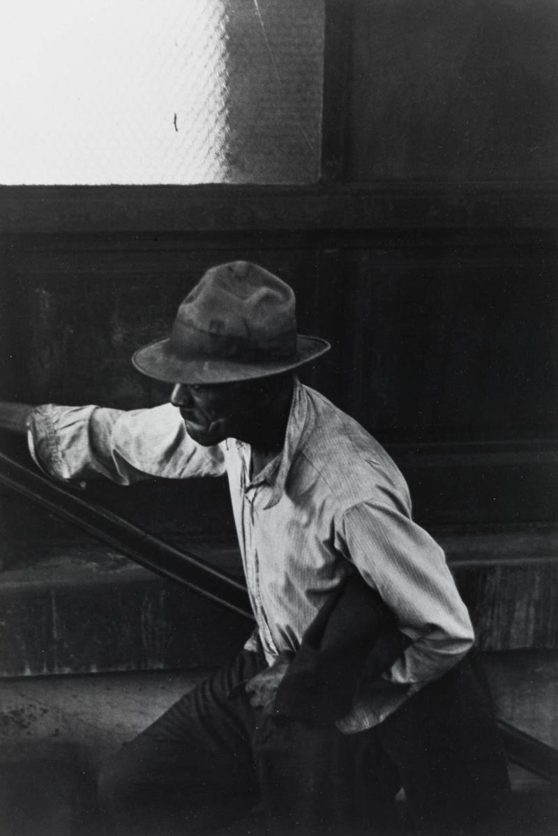 Man Coming Up Subway Stairs, N. Y., 1952