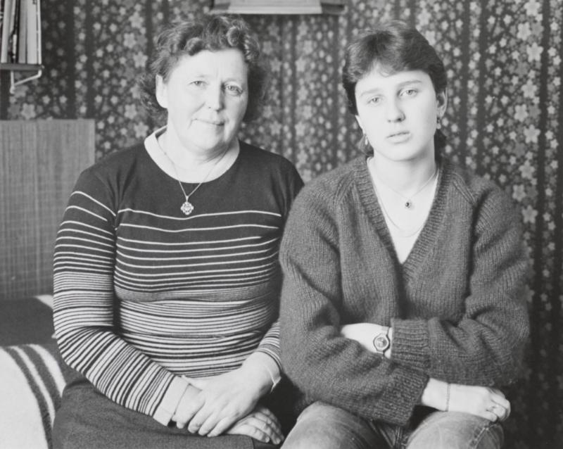 Maine och Anna Nykvist, Sågsbo, 1980. Ur serien "Den långa resan"