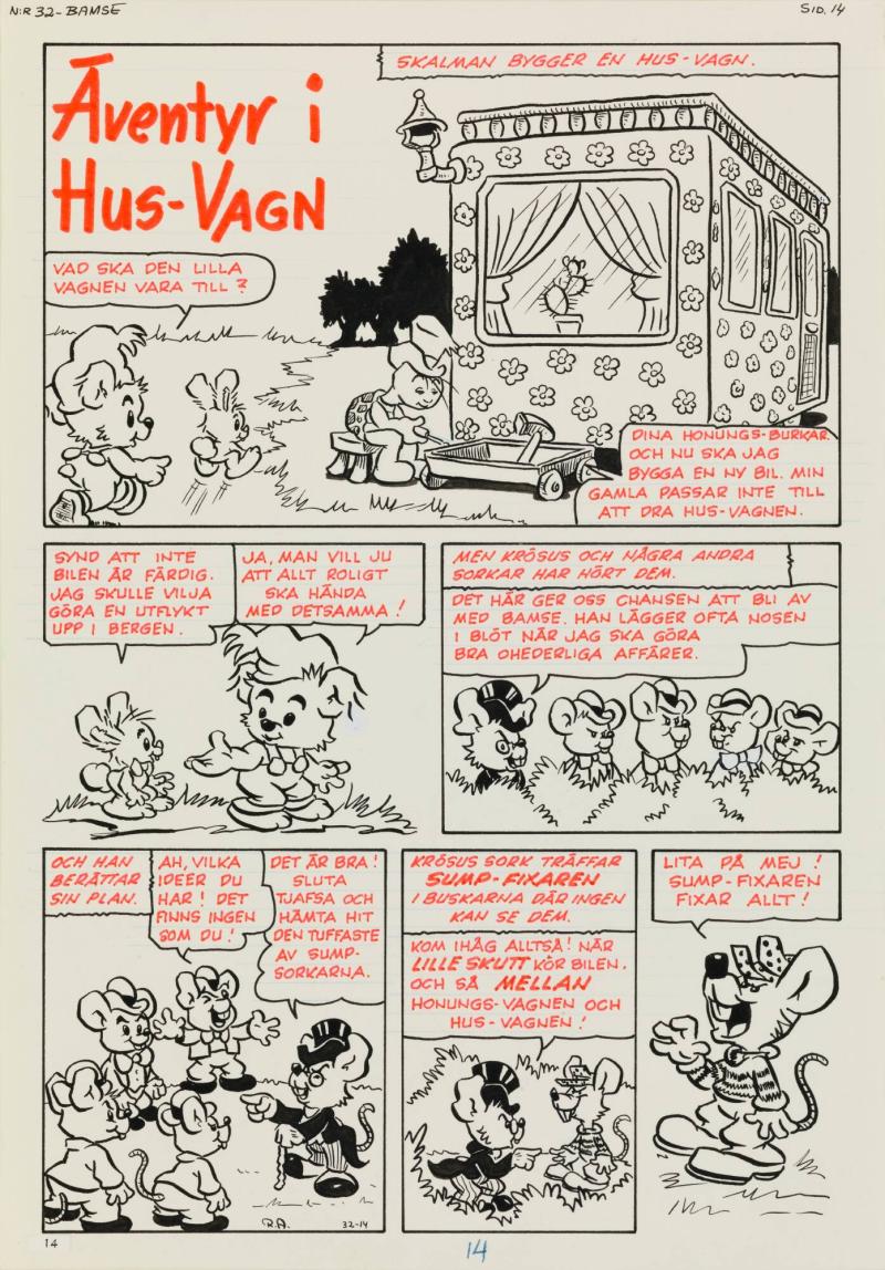 Äventyr i husvagn (ur Bamse nr 32)