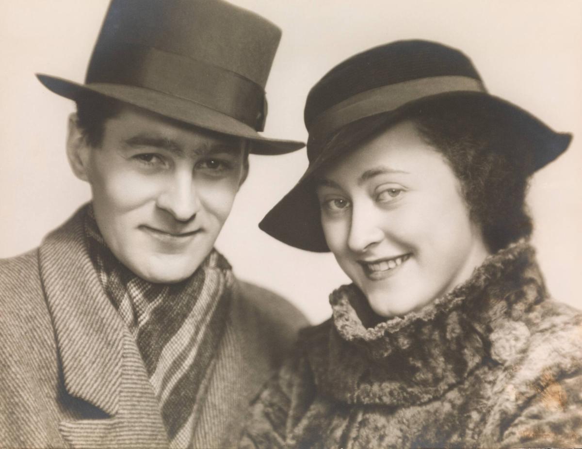 Gunnar Björnstrand med fru Lillie
