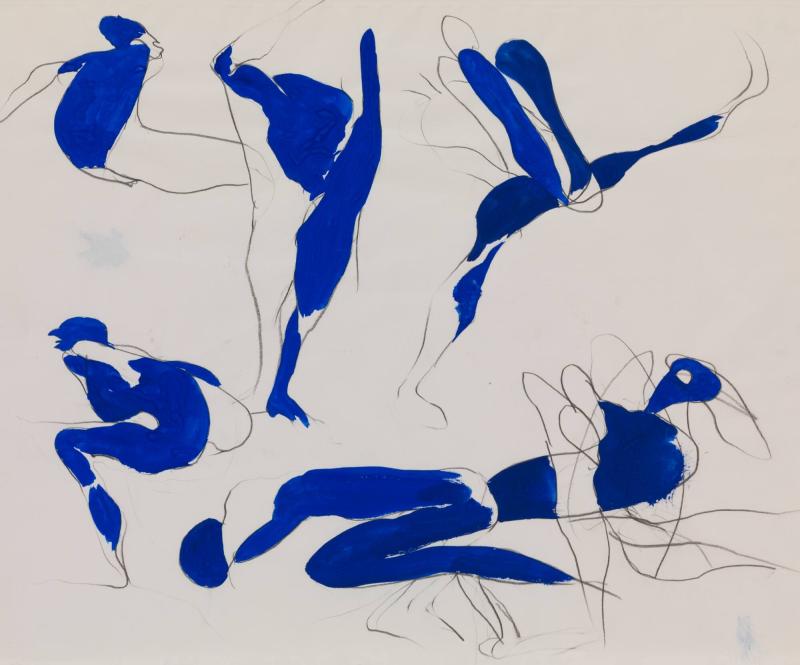 Figurer, förstudie till 'Punkten'. ca 1975-76