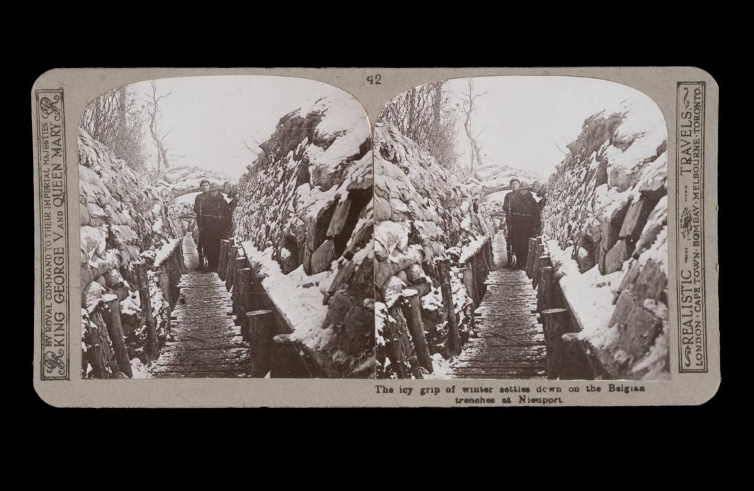 The icy grip of winter settles down on the Belgians trenches at Nieuport. From the box The Great War