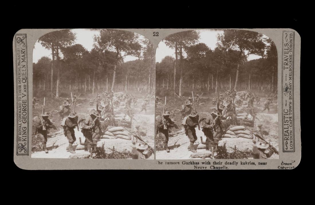 The famous Gurkhas with their deadly kukries, near Neuve Chapelle. From the box The Great War