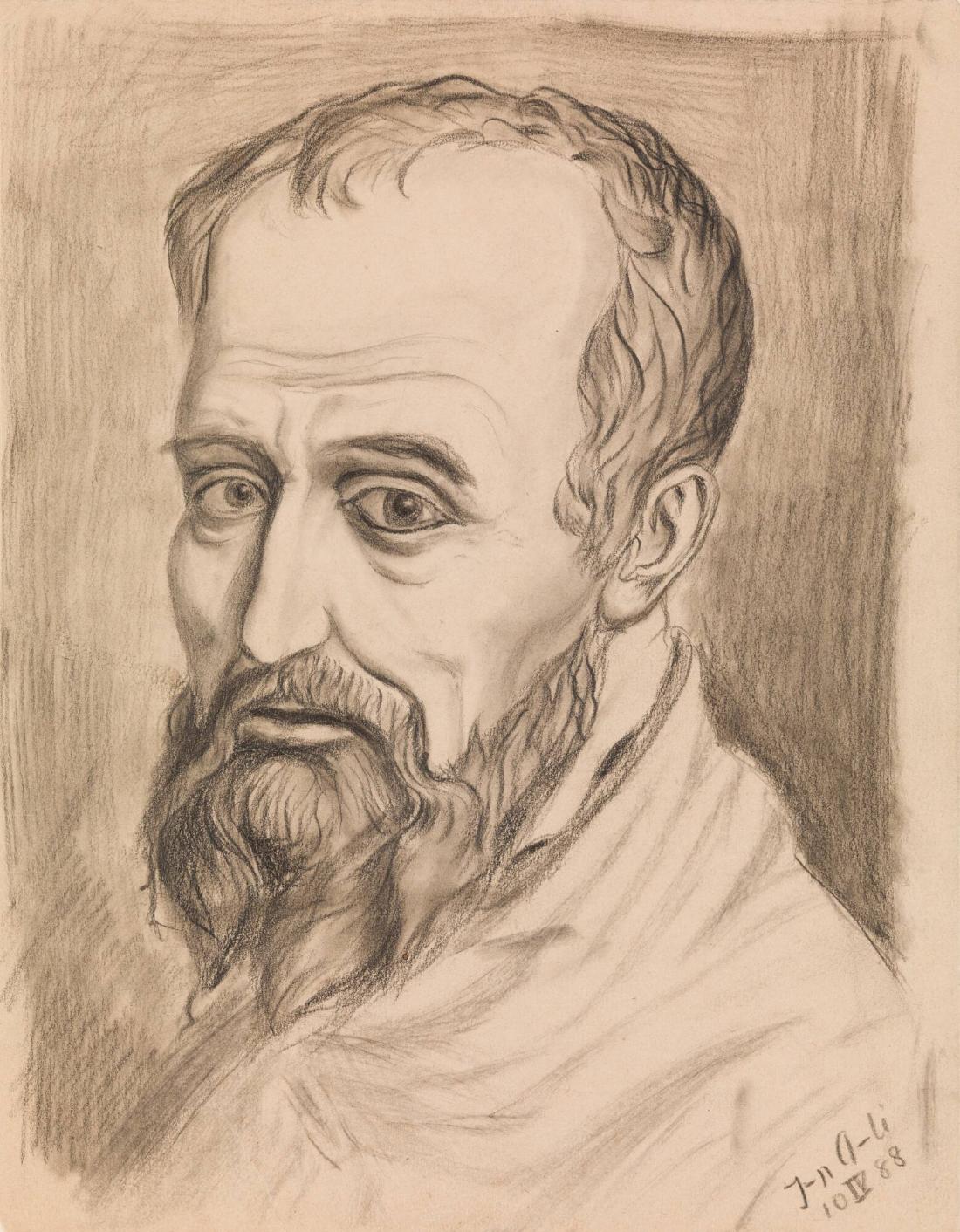 Porträttstudie av en man