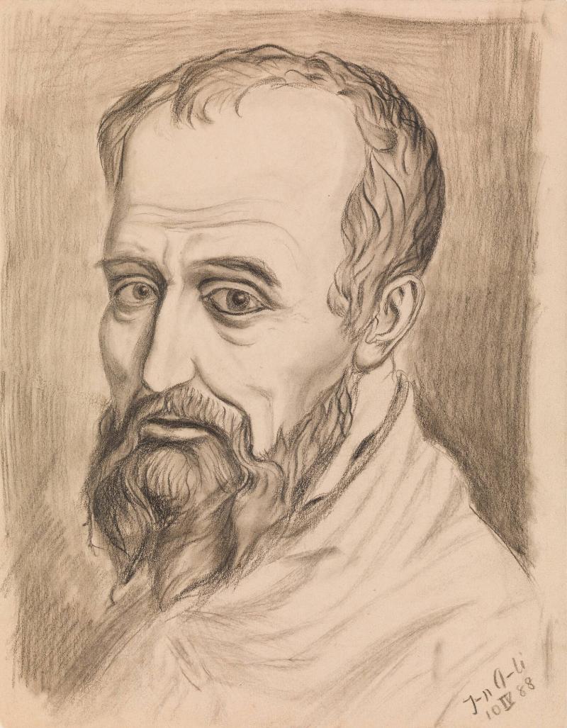 Porträttstudie av en man