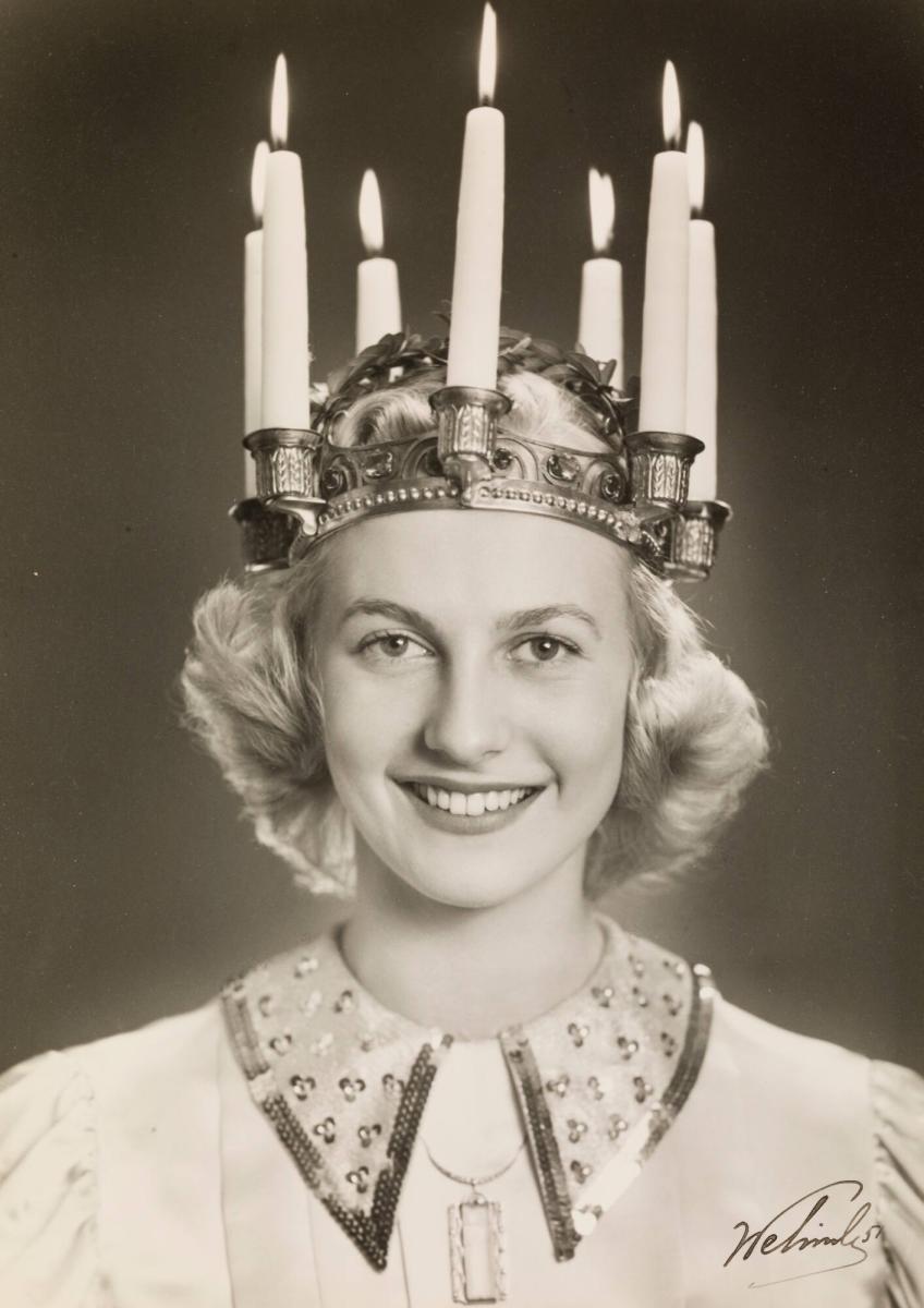 Stockholms Lucia. Margit Sjödin