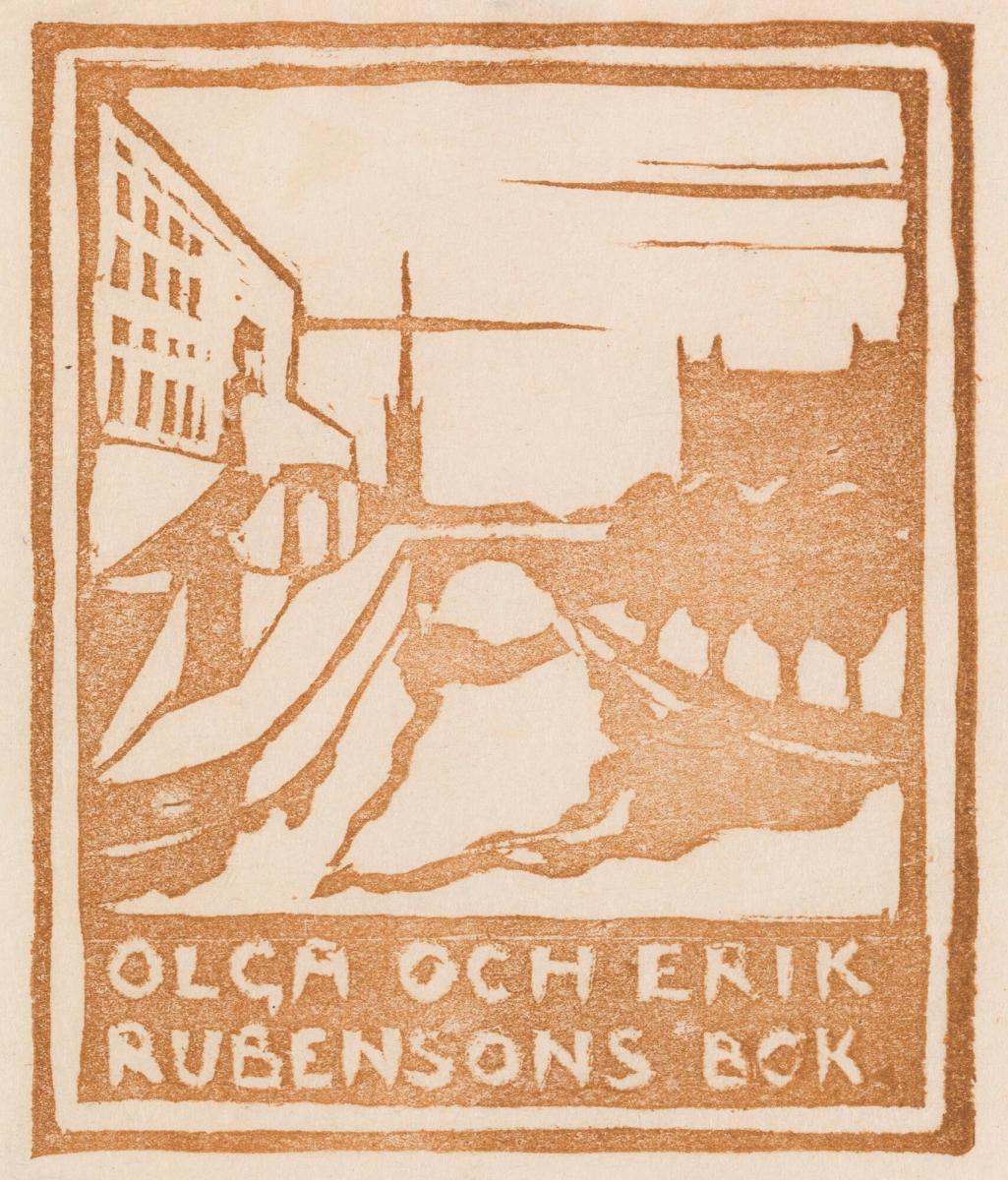 Exlibris: Olga och Erik Rubensons bok