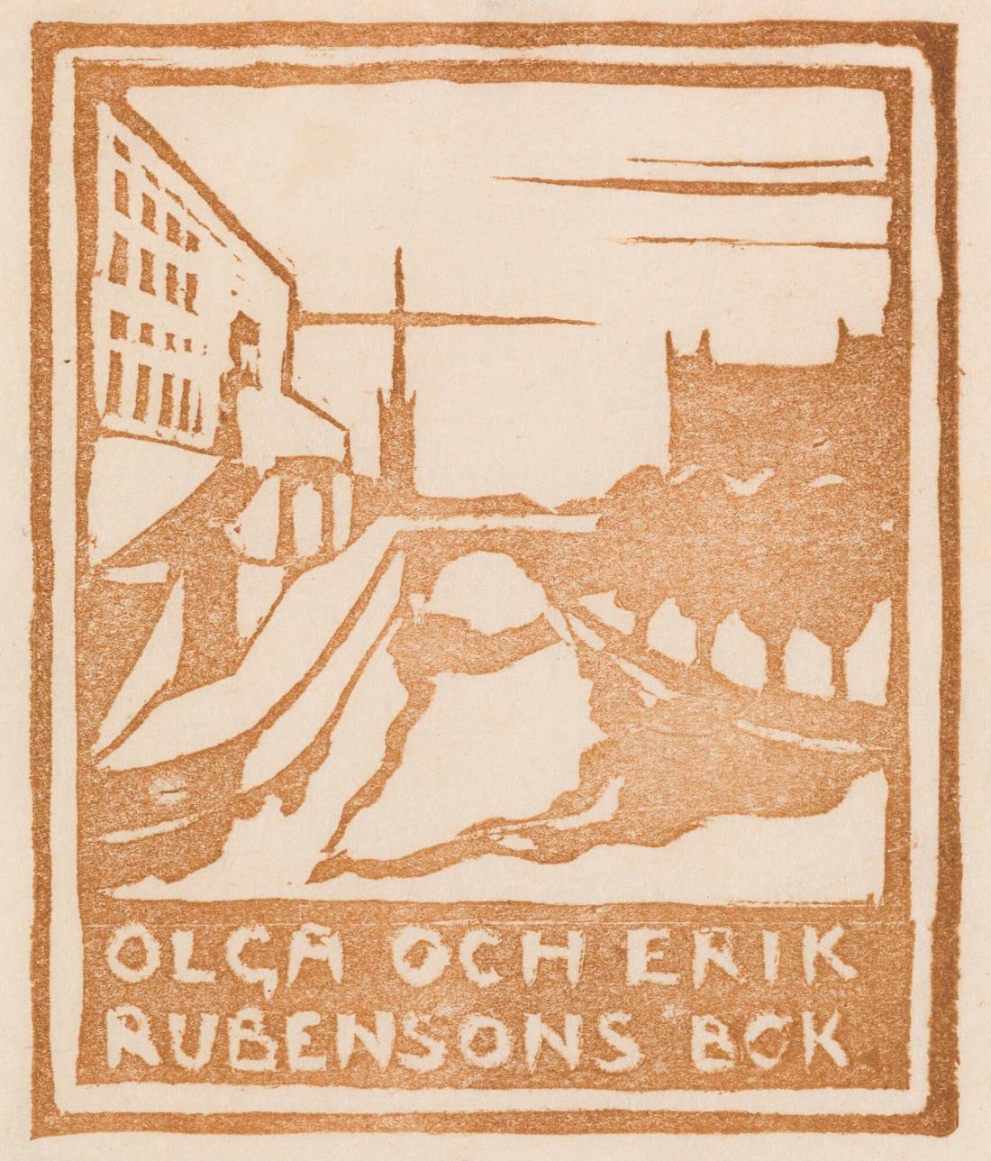 Exlibris: Olga och Erik Rubensons bok