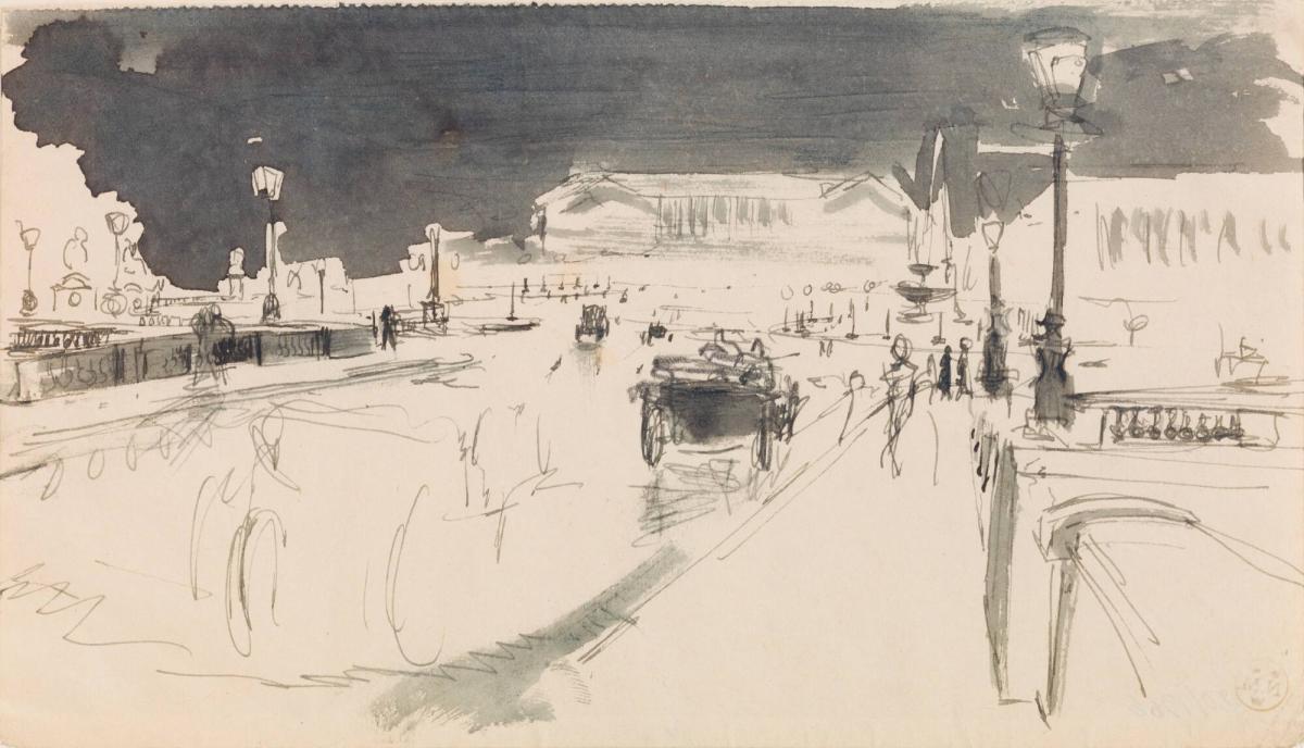 Vid Place de la Concorde. Paris 1920-tal