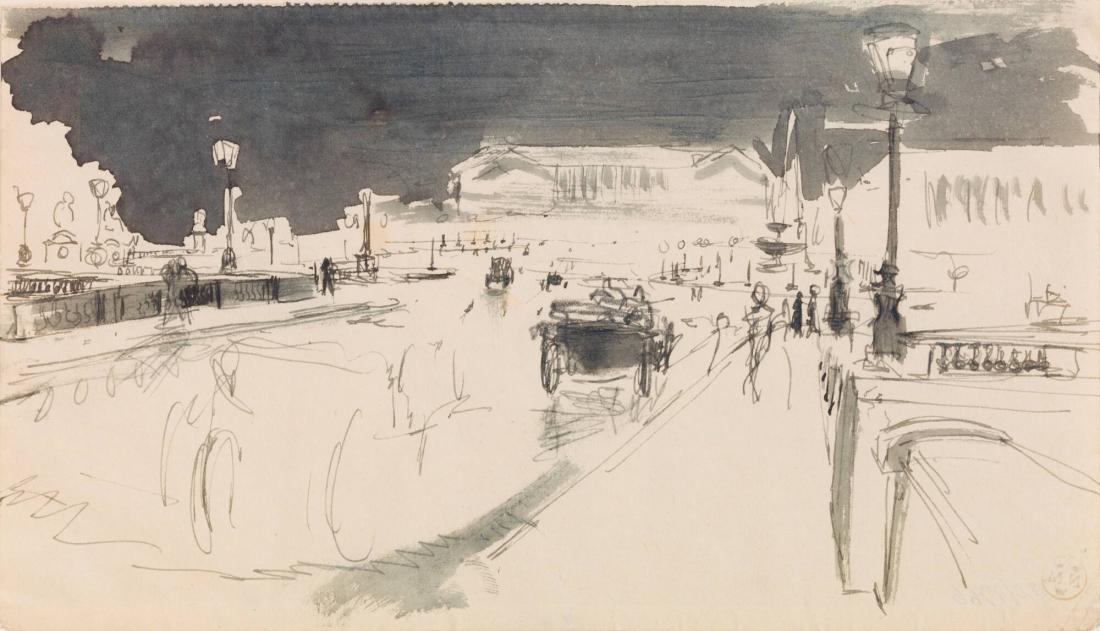 Vid Place de la Concorde. Paris 1920-tal