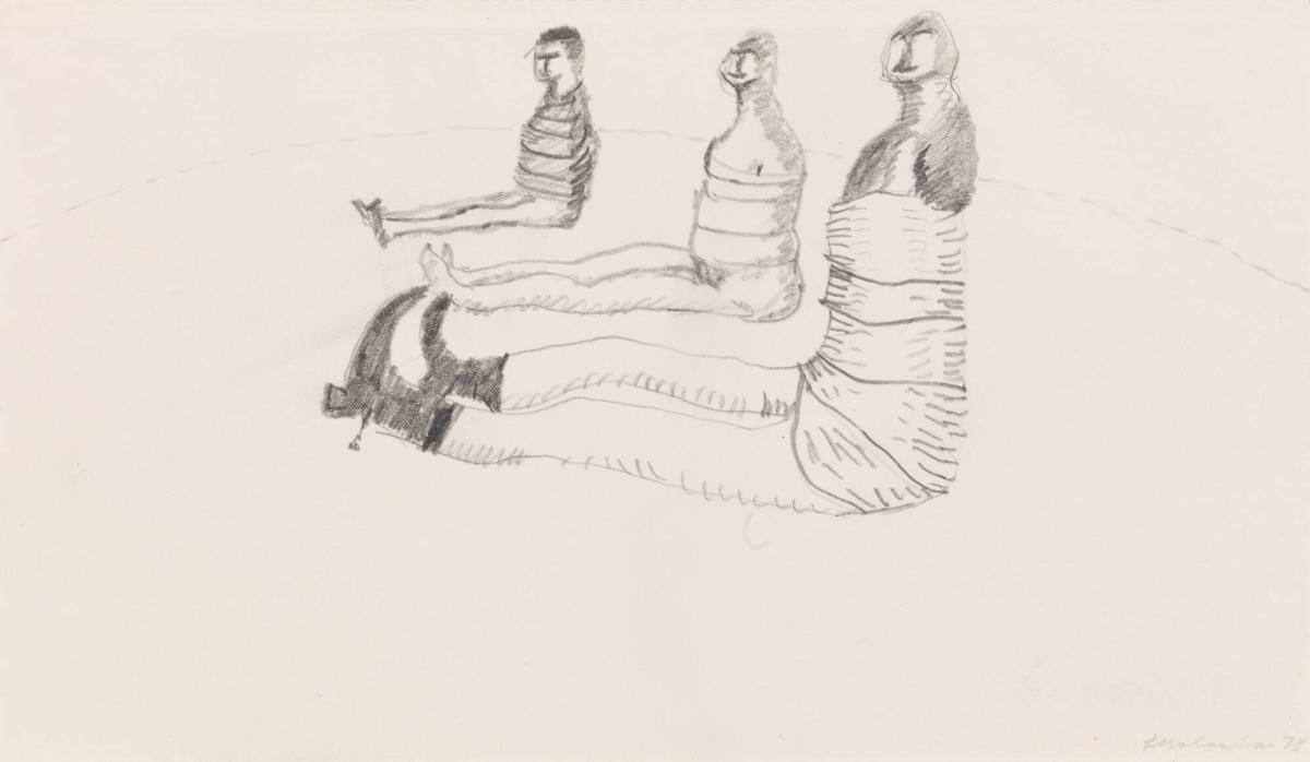 Tre figurer, sittande