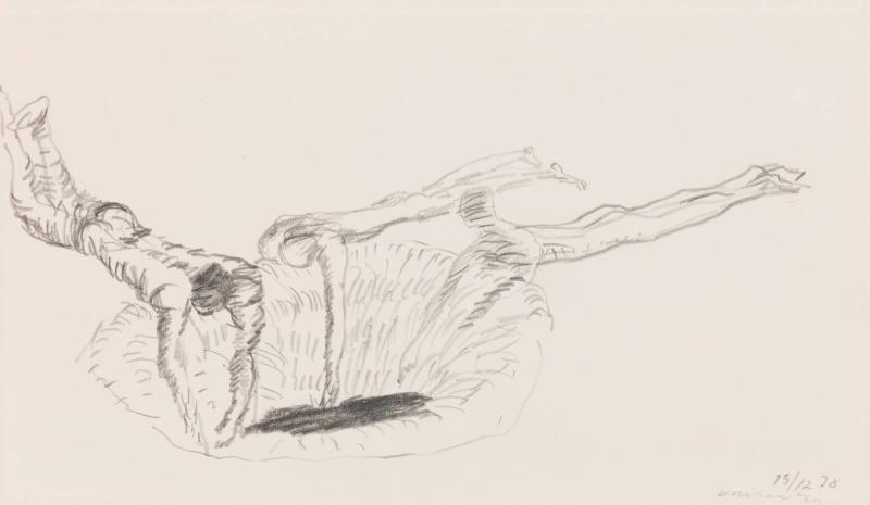 Tre figurer, liggande 15/12 1978