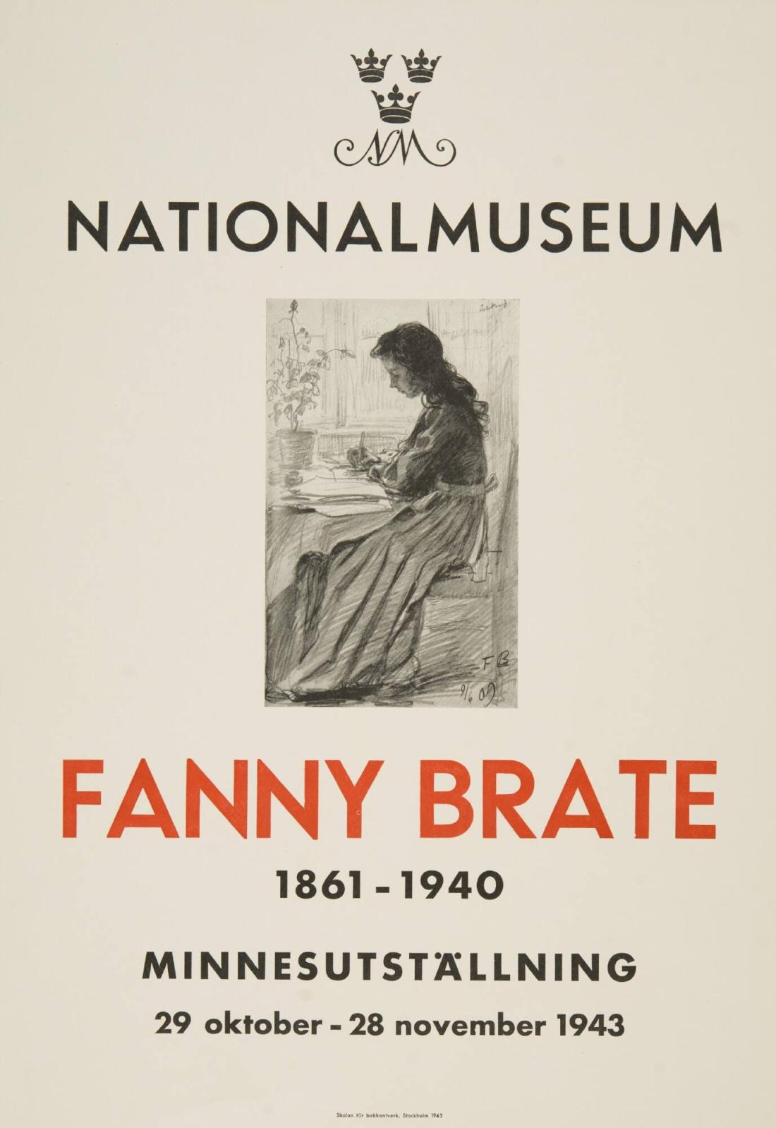 Nationalmuseum - Fanny Brate 1861-1940 Minnesutställning