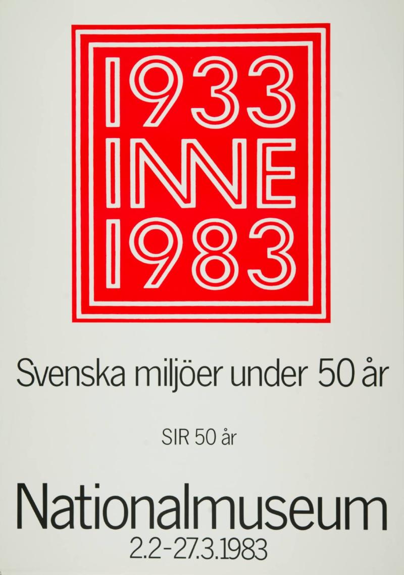 1933 Inne 1983. Svenska miljöer under 50 år. Nationalmuseum