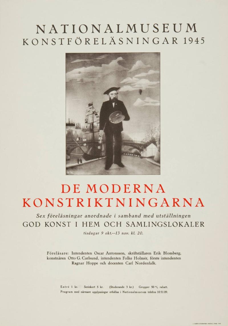 Nationalmuseum konstföreläsningar - De moderna konstriktingarna
