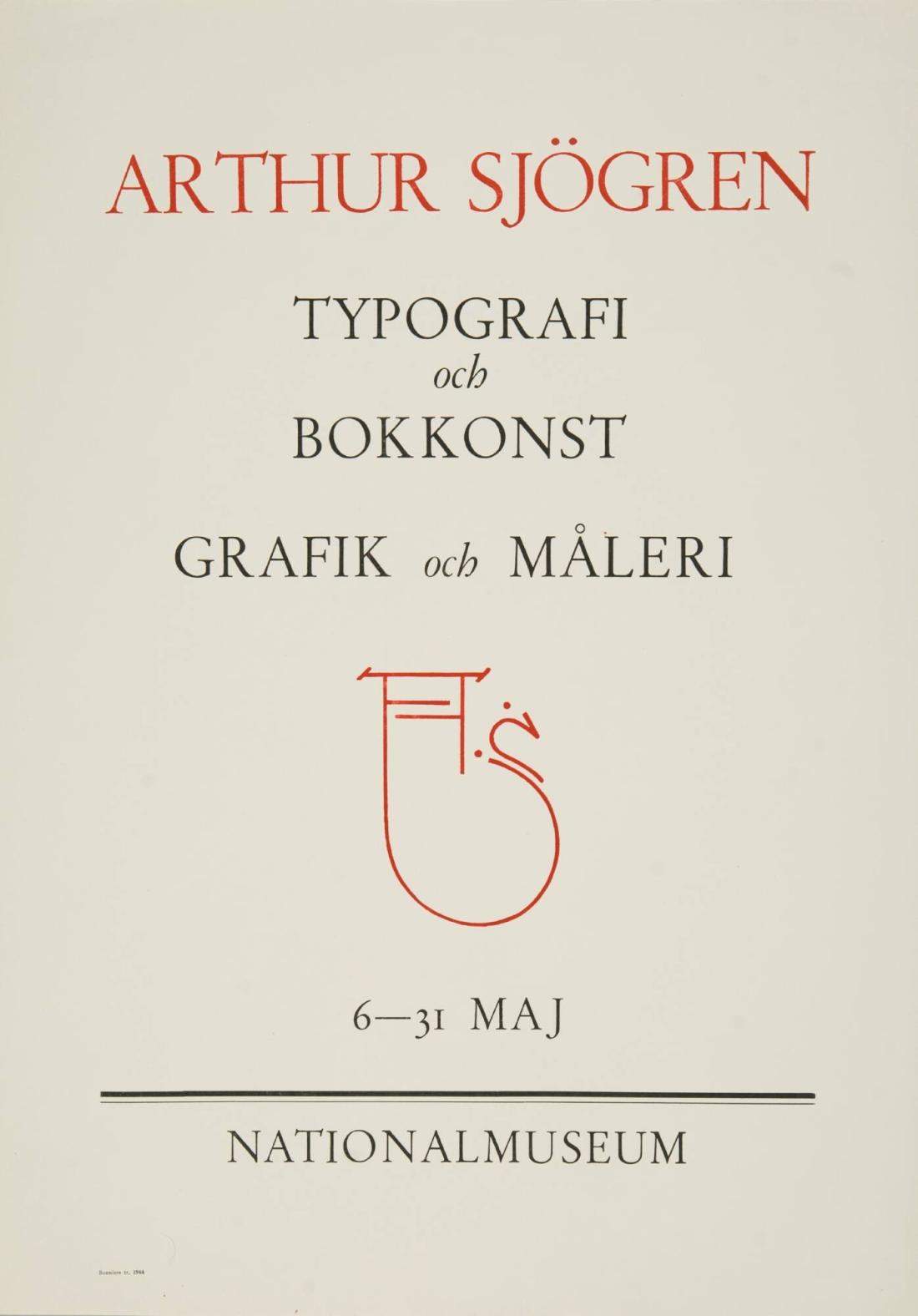 Arthur Sjögren - Typografi och Bokkonst. Grafik och Måleri - Nationalmuseum