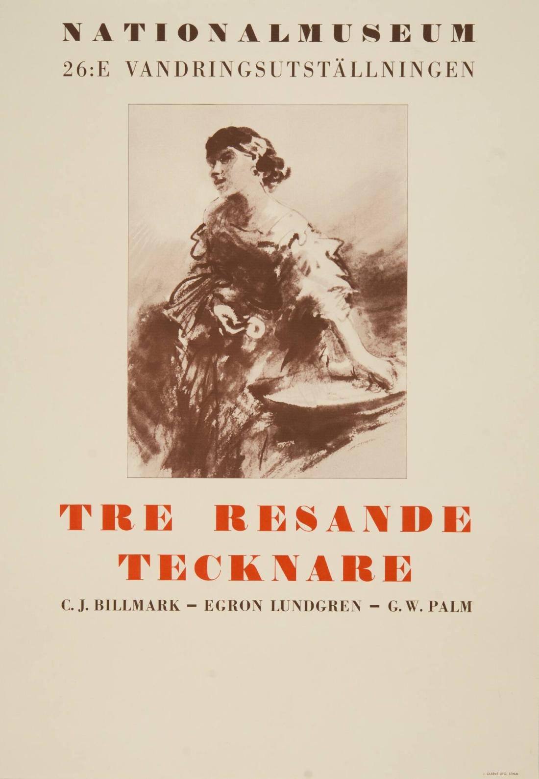 Nationalmuseum 26 E Vandringsutstallningen Tre Resande Tecknare All Artworks Moderna Museet