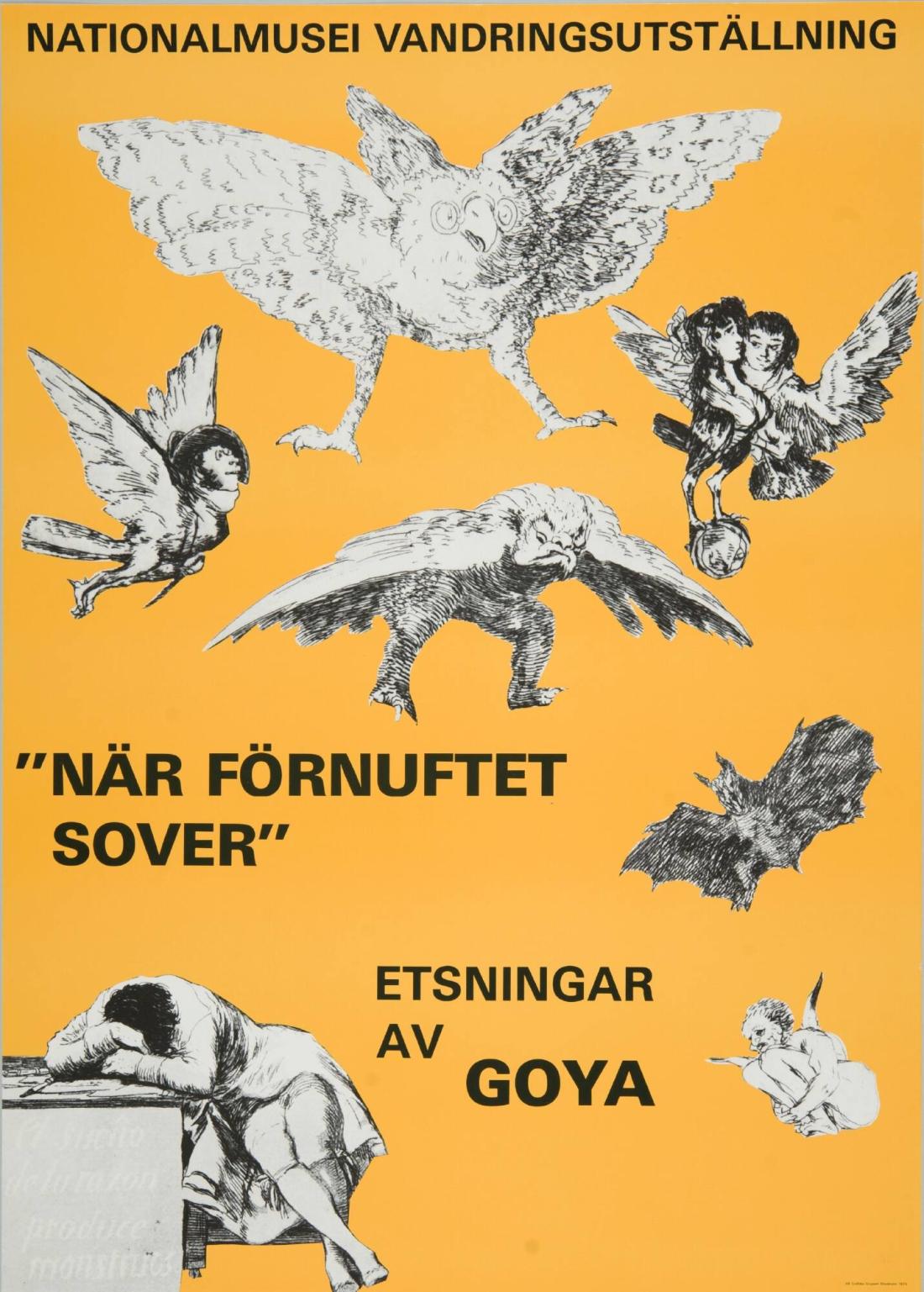 "När förnuftet sover", etsningar av Goya. Nationalmusei vandringsutställning