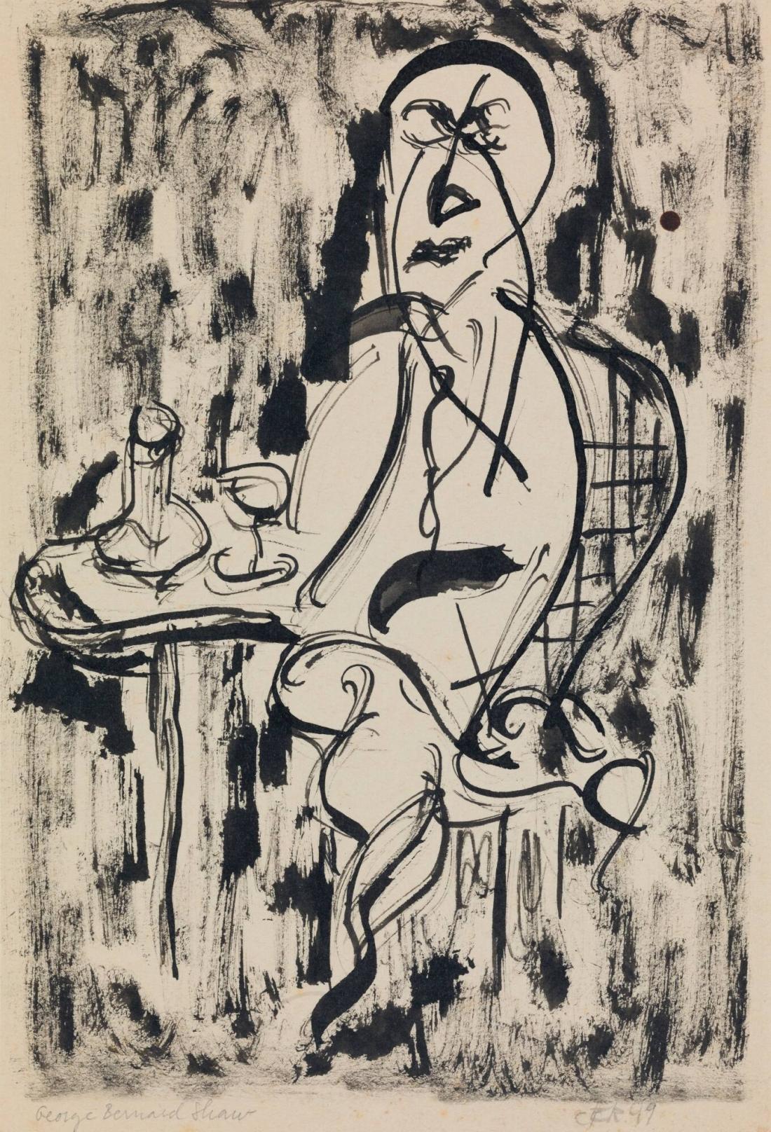 Porträtt av Bernhard Shaw