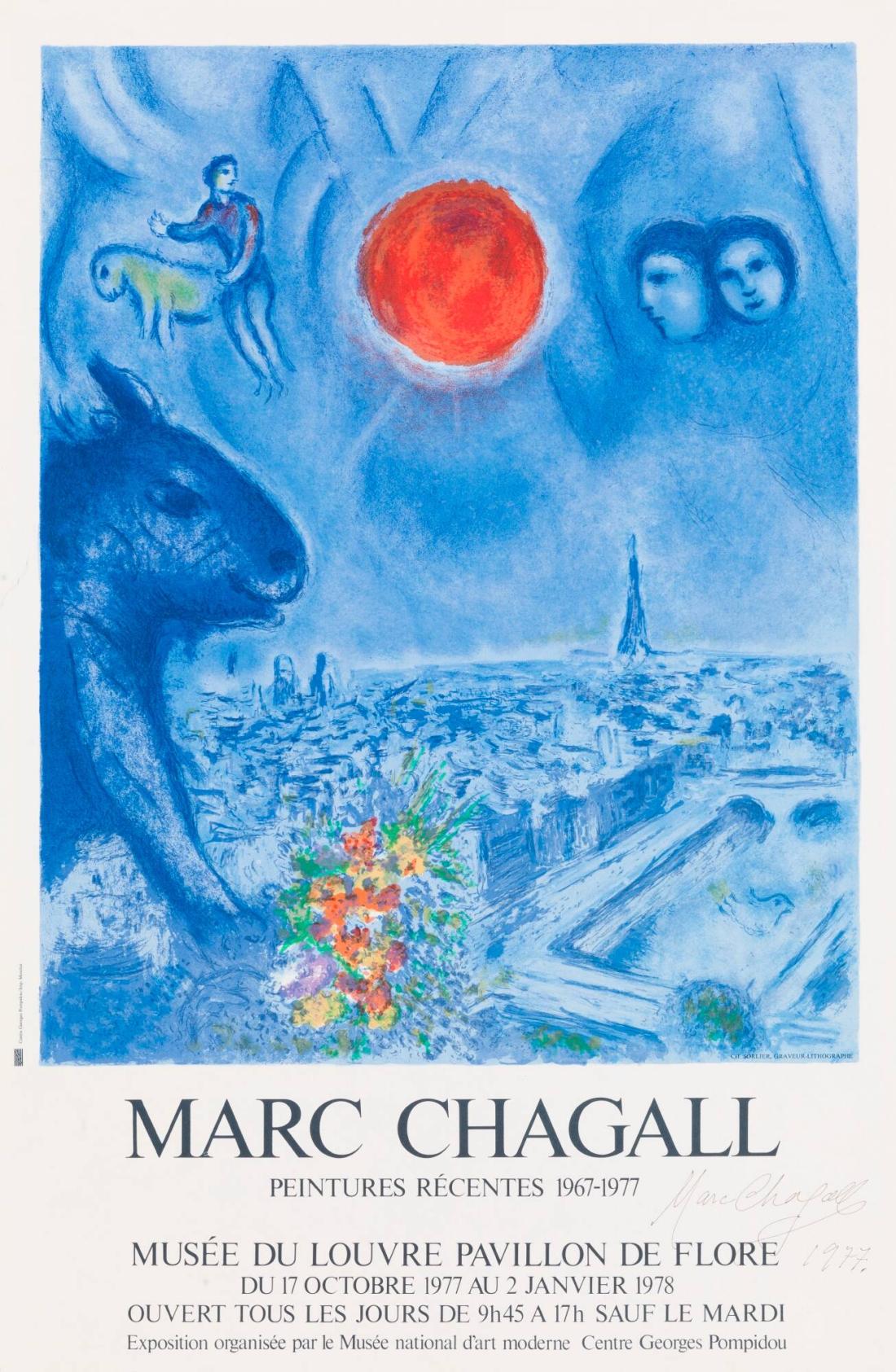 Marc Chagall, Peintures Récentes 1967-1977. Musée du Louvre