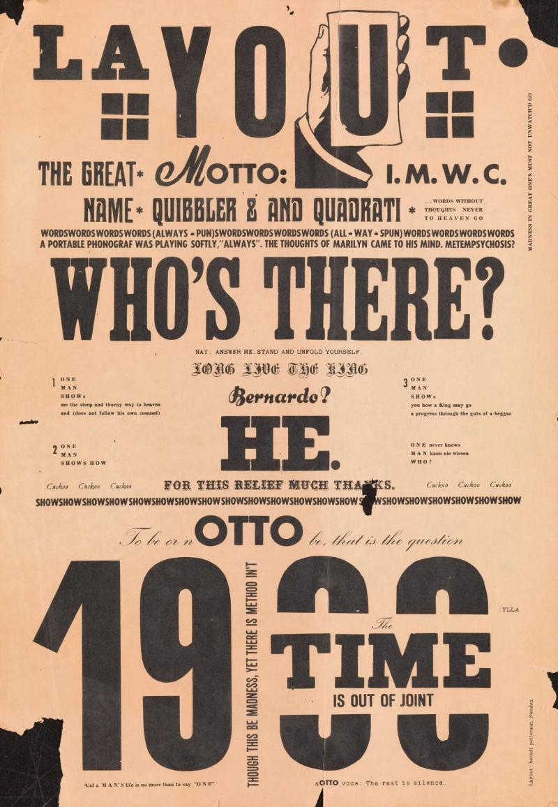 LAYOUT "Lay you out". Who's there. 1900