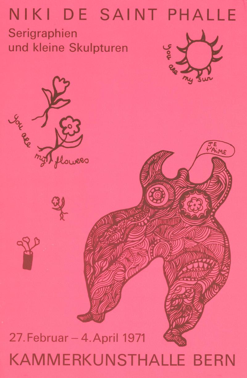 Niki de Saint Phalle, Serigraphien und Kleine skulpturen. Kammerkunsthalle Bern