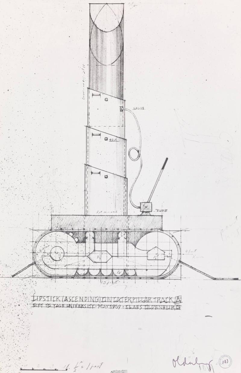 Lipstick (Ascending) on Caterpillar Track. A gift to Yale University May 1969