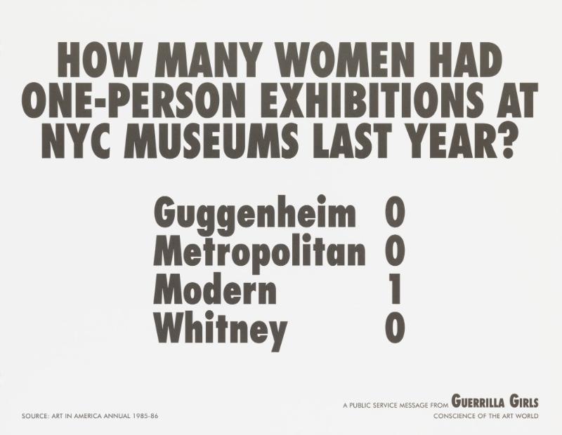 How Many Women Artists Had One-Person Exhibitions in NYC Art Museums Last Year?
