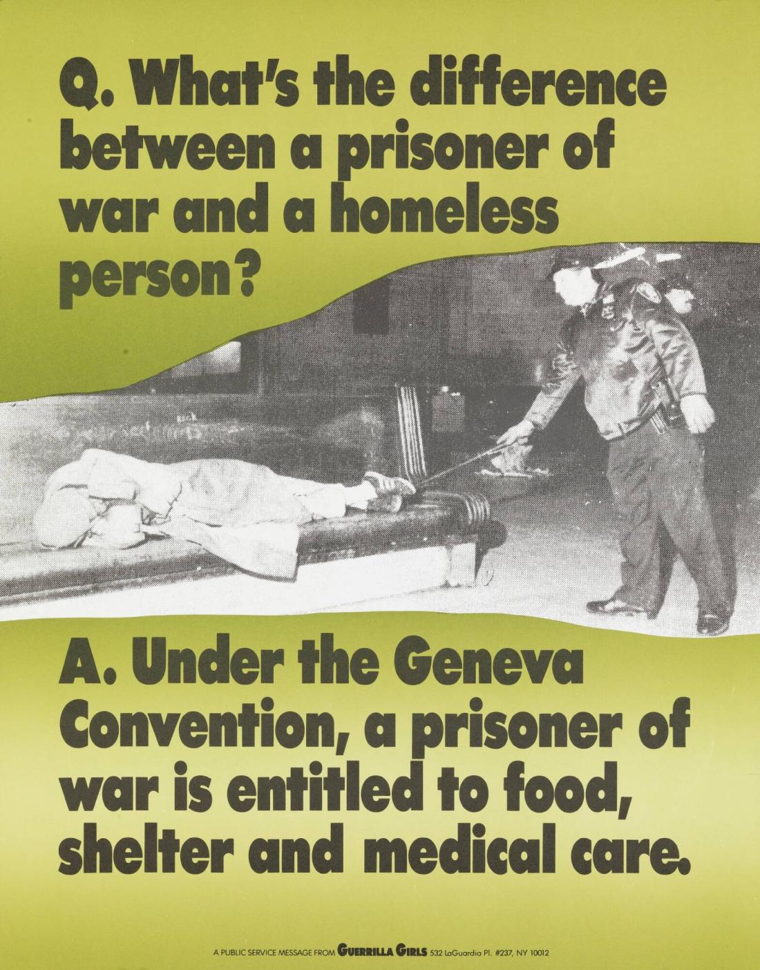 What's the Difference Between a Prisoner of War and a Homeless Person?