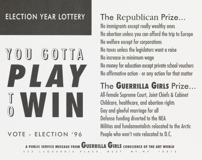 Election Year Lottery. You Gotta Play to Win