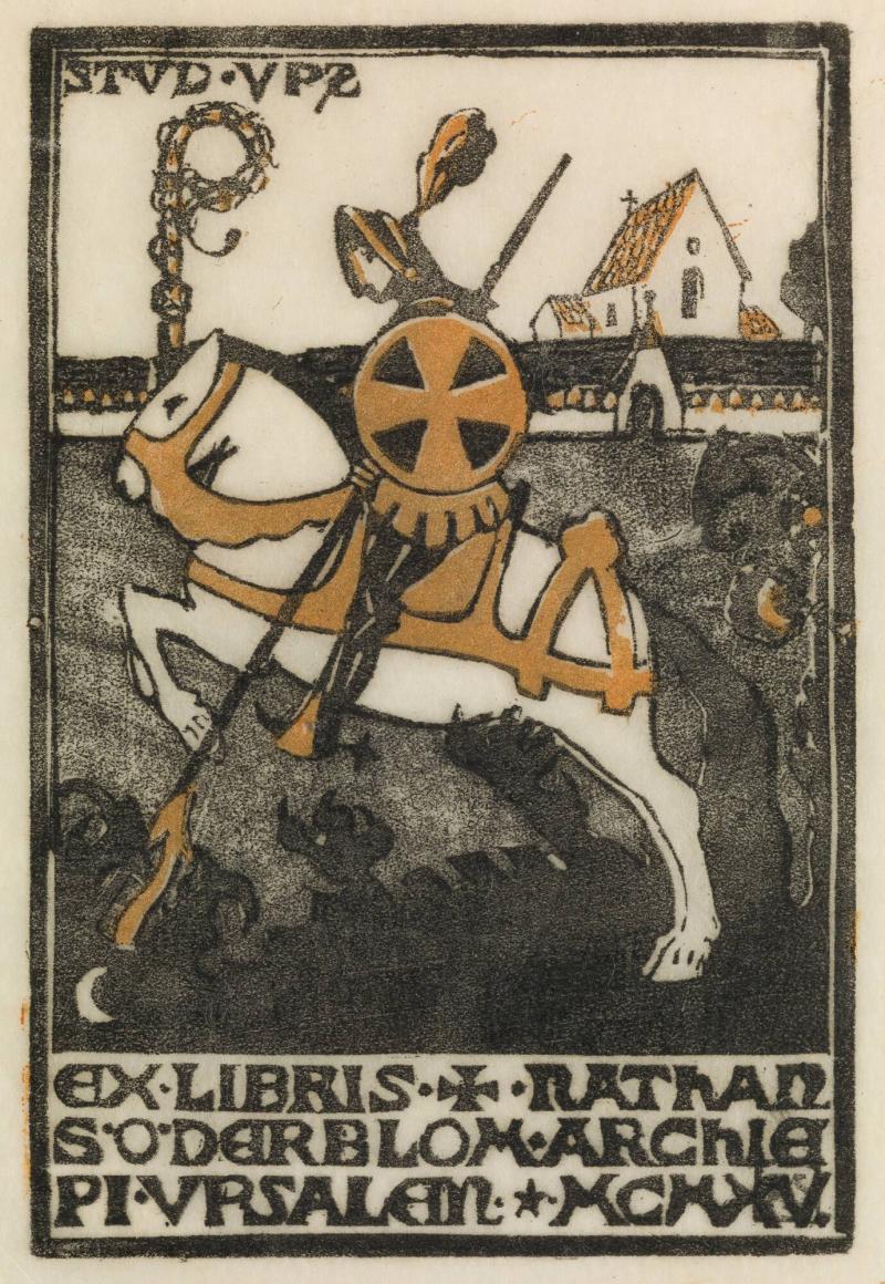 Exlibris för ärkebiskop Nathan Söderblom