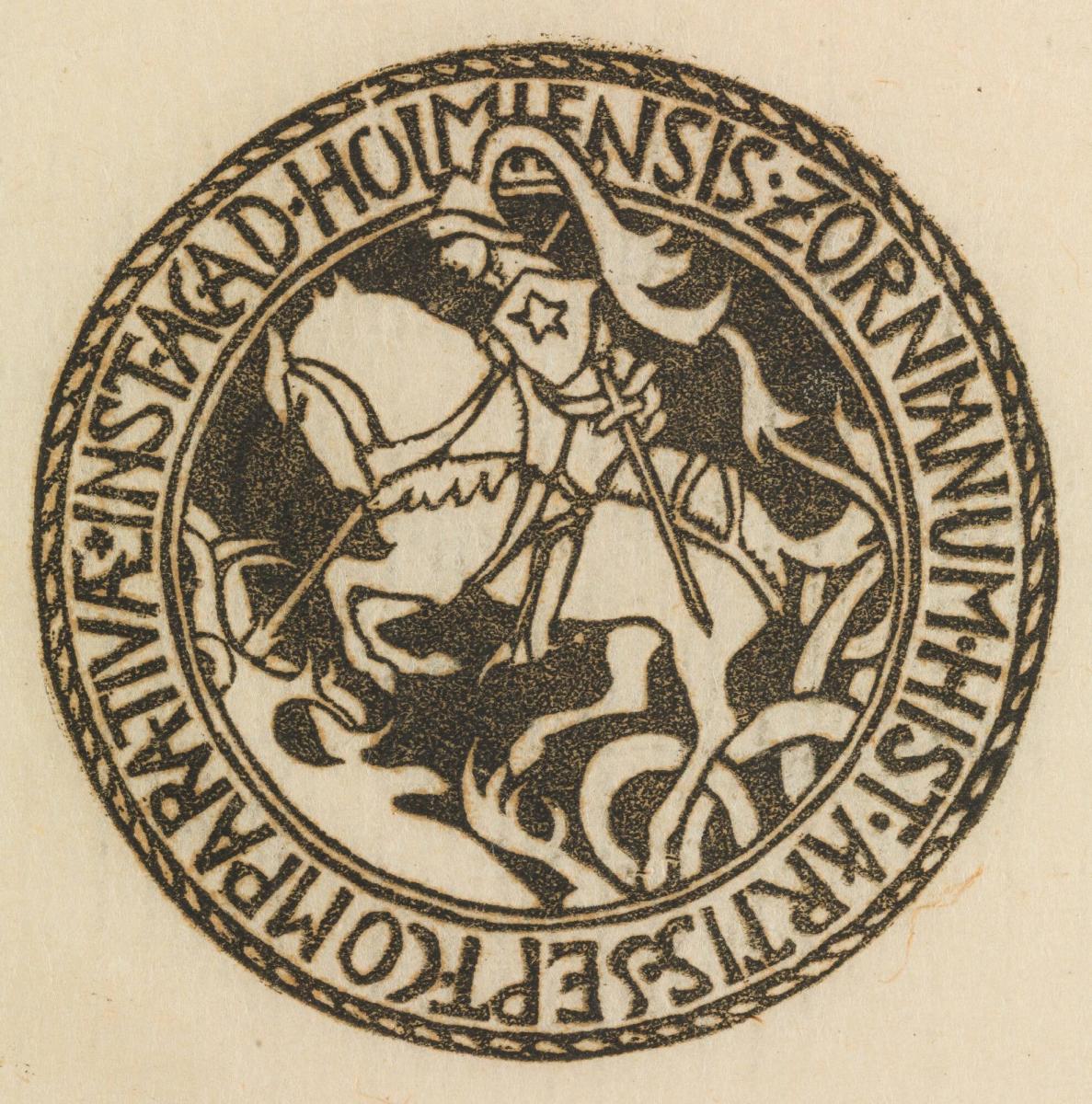Exlibris Inst. Acad. Holmiensis Zornianum Hist Artis Sept Comparativa