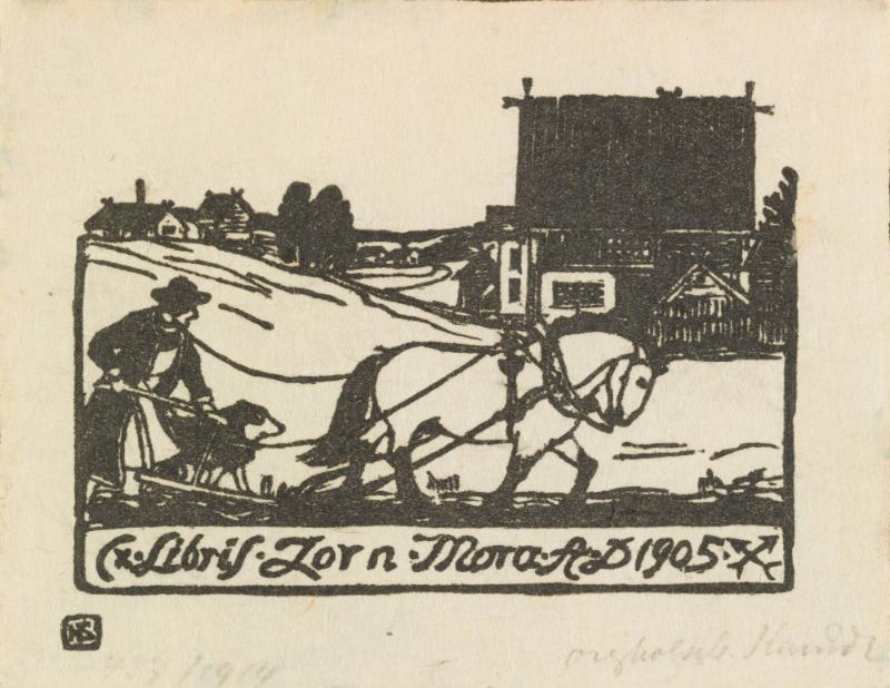 Exlibris Zorn Mora A.D 1905