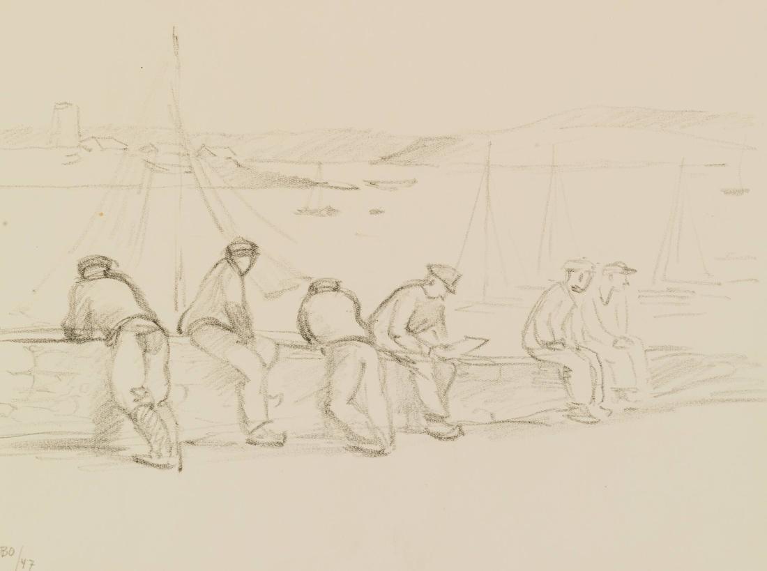 Fiskare vid kajen, Camaret