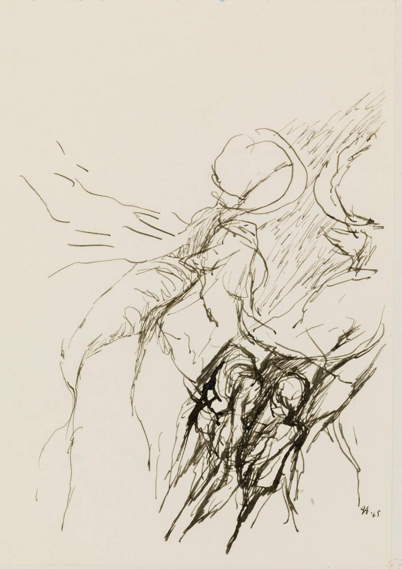 Skiss till målningen 'Grottan'