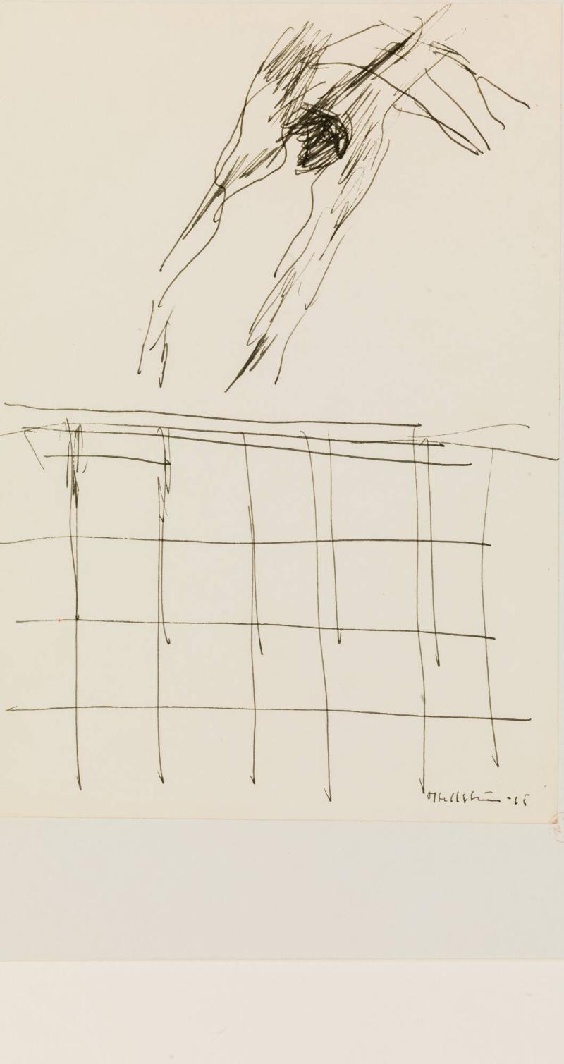 Skiss till målningen 'Delad'