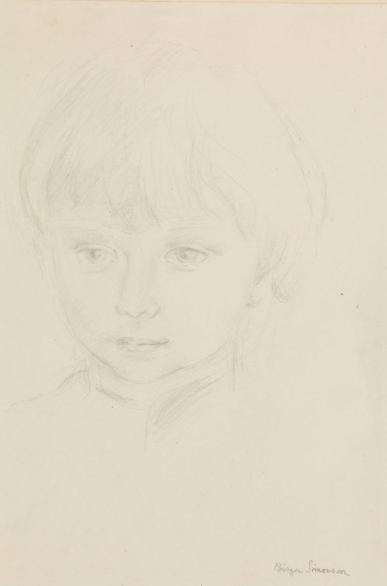 Helge. Barnhuvud